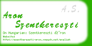 aron szentkereszti business card